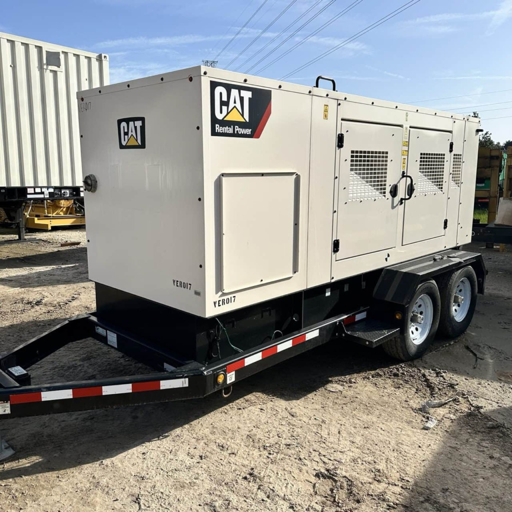 Used diesel generator set on rent at a site